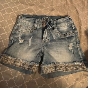 Light Blue Wallflower Jean Shorts